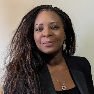 Black woman with long hair