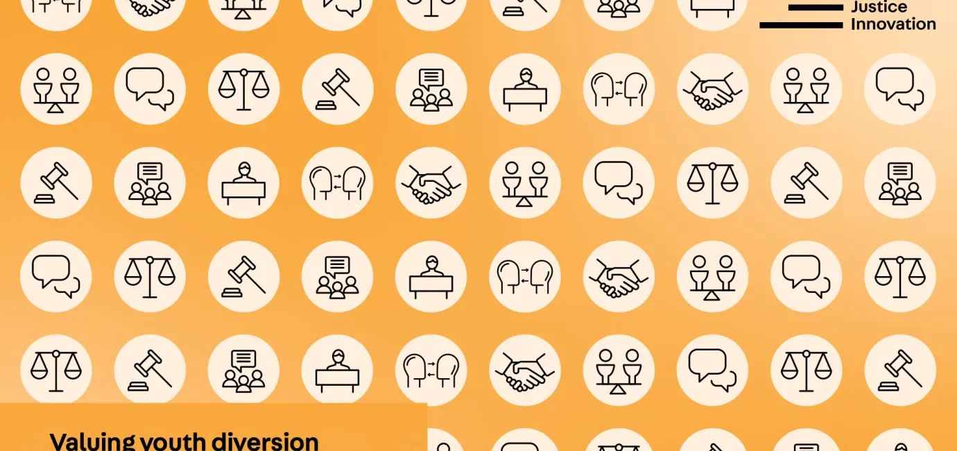 Front cover of the toolkit; an orange page with graphic design icons